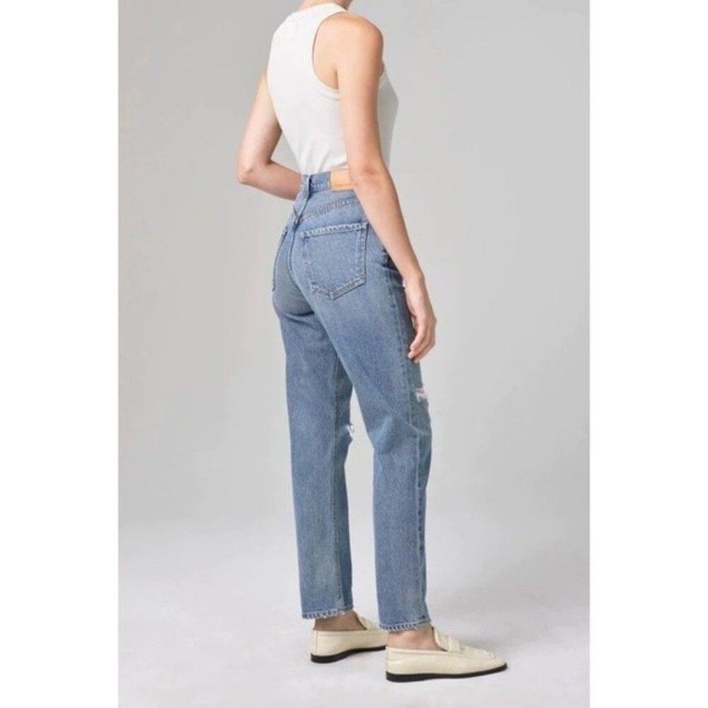 Free People Citizens‎ of Humanity Jeans Sabine Distressed High Rise Straight Leg